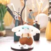Knitted glasses rabbit creative 4-inch plush pendant, claw machine doll, key pendant, car schoolbag hanging decoration, gift, cartoon transformation keychain, dress-up doll pendant, plush toy, cute wholesale Specification image